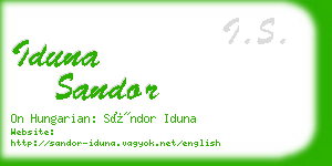 iduna sandor business card